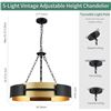 Image 2 : New 26IN modern 5 lights chandelier new in box
