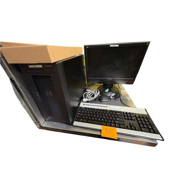 5 PCS Work station- includes-Dell PowerEdge T30 server/ViewSonic model VA1930 WM LCD Display/Acer wi