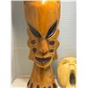 Image 2 : Group of 2 wooden decorative items- includes 1989 SAMAO Tofa Soifua (approx. 18IN tall) and Indonesi