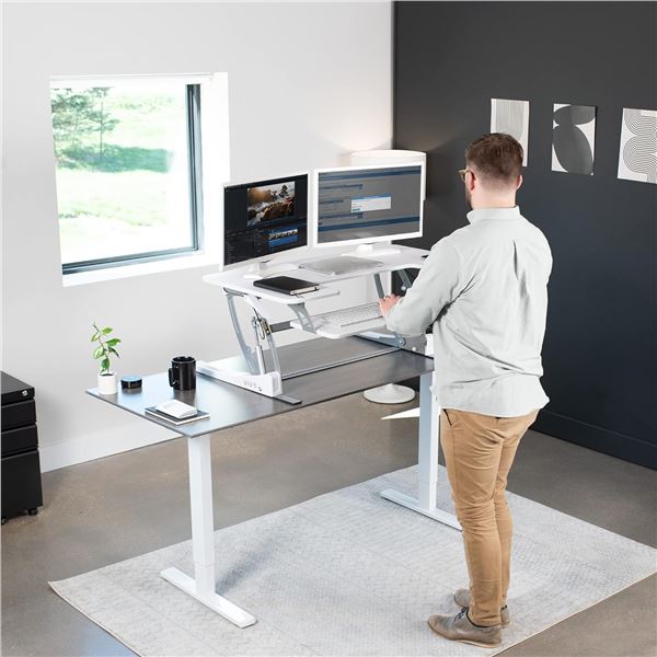 VIVO white desk riser DESK-V000VLW (refurbished in box) - retail$309.99