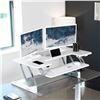 Image 3 : VIVO white desk riser DESK-V000VLW (refurbished in box) - retail$309.99