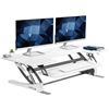 Image 1 : VIVO white large desk riser DESK-V048VW (refurbished in box) - retail $309.99