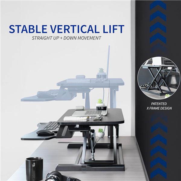 VIVO extra large black desk riser DESK-V048KB (refurbished in box) - retail $300