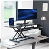 Image 2 : VIVO extra large black desk riser DESK-V048KB (refurbished in box) - retail $300