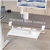 Image 2 : VIVO 20inch white clamp-on small keyboard tray MOUNT-KB05ES-W, retail per pc $69.99, total lot retai