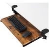 Image 4 : VIVO 20in vintage brown clamp-on small keyboard tray MOUNT-KB05ES-N, retail price per pc $67.99, tot