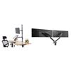 Image 1 : VIVO mechanical arm dual ultrawide monitor desk mount & single monitor and laptop extra tall desk mo