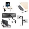 Image 1 : Group of assorted VIVO mounts, keyboard trays - dual monitor, ultra heavy-duty TV mount, dual monito