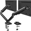 Image 8 : Large group of assorted VIVO monitor mounts & accessories - black single clamp rotating keyboard tra