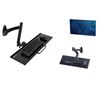 Image 1 : VIVO black pneumatic wall mounted keyboard tray MOUNT-KB35A & 2pc KB35B