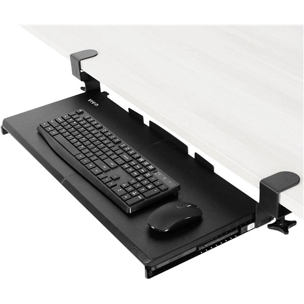 VIVO 27" black clamp-on keyboard tray MOUNT-KB05E, retail price per pc $64.99, total lot retail $103