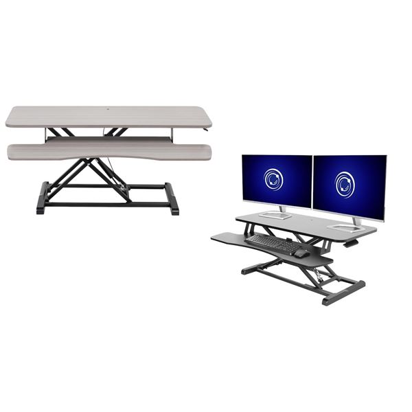 2pc - VIVO 36" black desk riser DESK-V036KB & 32" black desk riser DESK-V000K (refurbished in boxes)