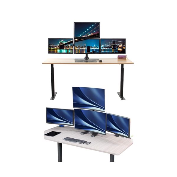 2pc - VIVO quad monitor desk stand STAND-V004TG & STAND-V104F