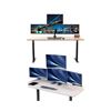 Image 1 : 2pc - VIVO quad monitor desk stand STAND-V004TG & STAND-V104F