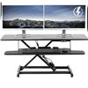 Image 1 : VIVO 42 inch Electric Motor Desk Converter, Height Adjustable Riser, Sit to Stand Dual Monitor and L