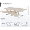 Image 2 : VIVO 42" light wood/white desk riser DESK-V042KF (refurbished in box) retail $219.99