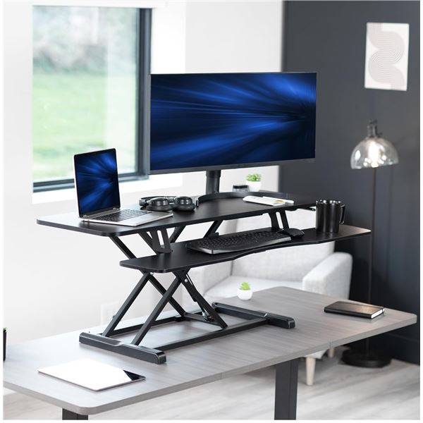 VIVO 48" extra large black desk riser DESK-V048KB (refurbished in box) - retail $300