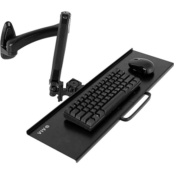 VIVO black pneumatic wall mounted keyboard tray MOUNT-KB35A, retail per pc $114.18, total lot retail