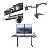 Image 1 : 3pc - VIVO V003M triple monitor desk mount, V004 quad monitor desk mount & V003P triple monitor desk