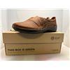 Image 2 : Pair of new Clarks Collection dark tan leather shoes - size US 8 1/2 men's with box