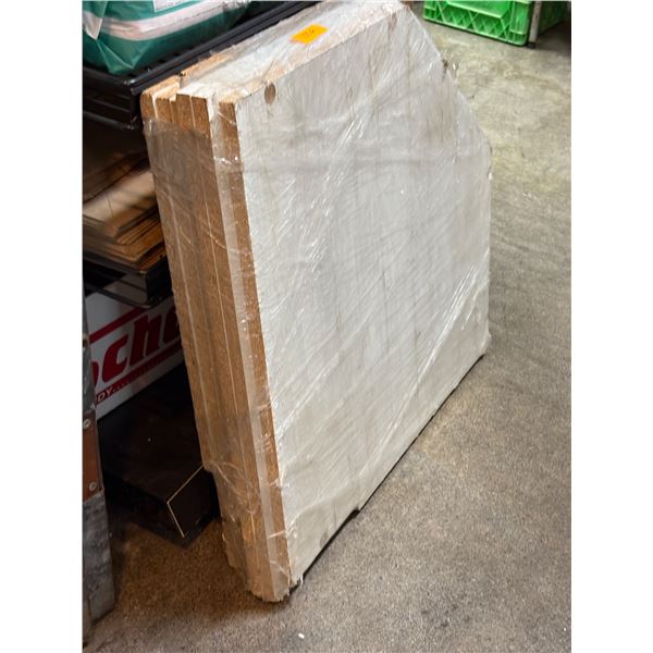 6pc white table top square diagonal panels - approx. 2ft x 2ft