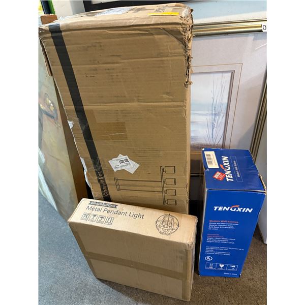 3pc assorted light fixtures