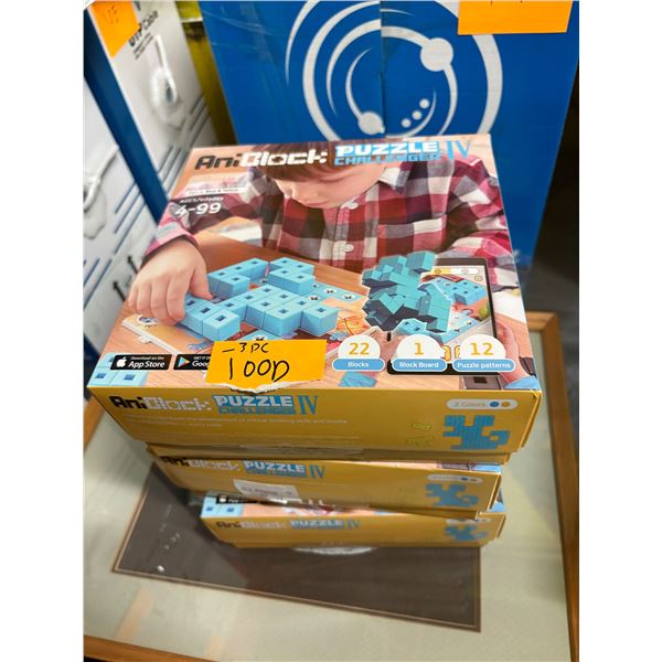 3pc Aniblock kids puzzle board game