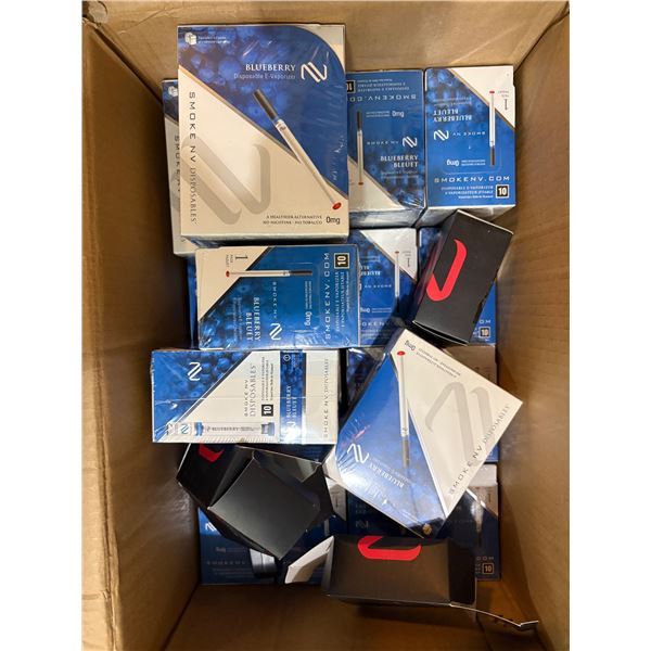 Box full of Smoke NV Disposables 0mg blueberry disposable e-vaporizers expiry 2017