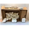 Image 1 : Box full of assorted wireless earbuds