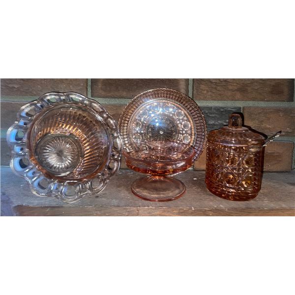 Pretty Pink Carnival Glass Collection