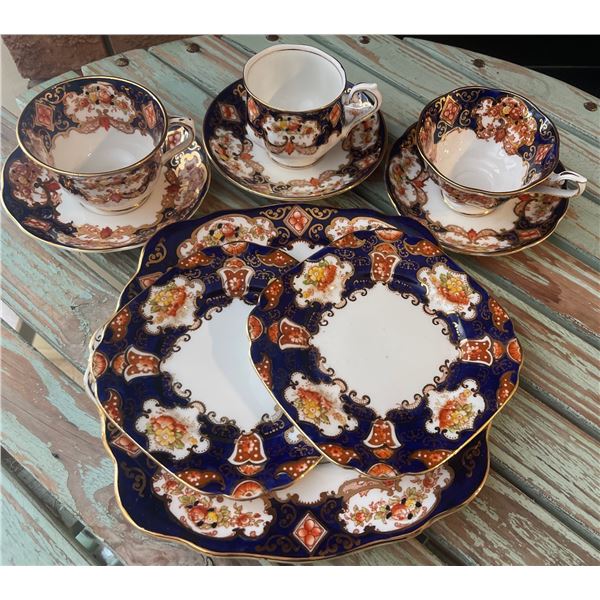 Royal Albert Crown China Small Tea Cups & Saucers Set