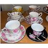 Image 1 : Six Collectible Tea Cups  Golden Bramble, Lady Alexandra Rose, Royal Standard & More