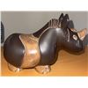 Image 2 : Ceramic Sculpture of Artesania Rinconada Large Horse  10"tall & A Rhinoceros Sculpture/Statue 5" tal
