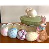 Image 2 : Holiday Seasonal Easter Ornaments w/ Baskets & Bunnies