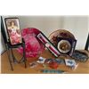 Image 1 : Assortment of Home Decor w/Trinket Boxes & Costume Jewelry + Red Watch