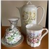 Image 2 : Assortment of Brands of China  Tea Pot, Cups, Plates, & More