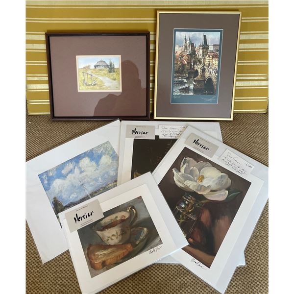 Two Framed Prints & Verrier Photography Sample Photos 10" x 8" tall