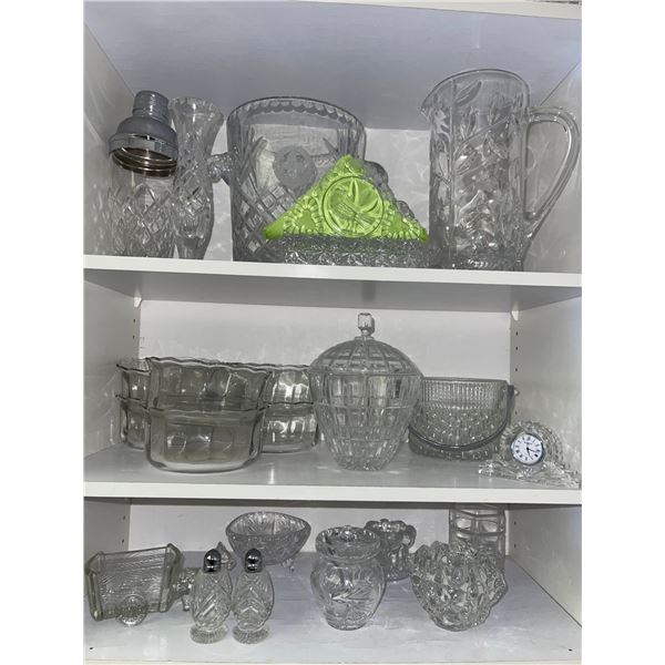 Crystal Collection  Serving Bowls, SNP Shaker, Candle Holders, Ice Bucket, Jug  Crystal Glassware
