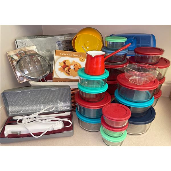 Assorted Bundle of Food Storage Containers w/Variety of Kitchen Items That Could be Very Useful