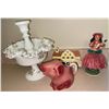 Image 5 : Assorted Milk Glass Pieces w/ Hula Dance Girl & Glass Pig