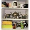Image 1 : Cupboard Of Goodies   Coffee Mugs Galore w/ Silver Plated Tea Sets