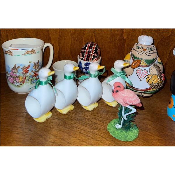 Decorative Duck Napkin Rings,  Cat & Flamingo Finds, Peter Rabbit Mug, Chinese Miniatures 7nd Person