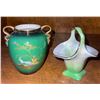 Image 2 : Cute Small Elephant Tea Pot w/Glass Elephant & Two Rare Vases