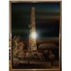 Image 2 : Wall Divider, Matching Frame & Eiffel Tower Picture  6ft tall Room Divider