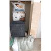 Image 1 : Large Assortment Of Blankets & Sheets For Queen Sized Bed , Clothing Wicker Hamper, Cube Shelf, Lam