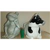 Image 1 : MMMMoooooooo Cow Cookie Jar w/ Frog Companion