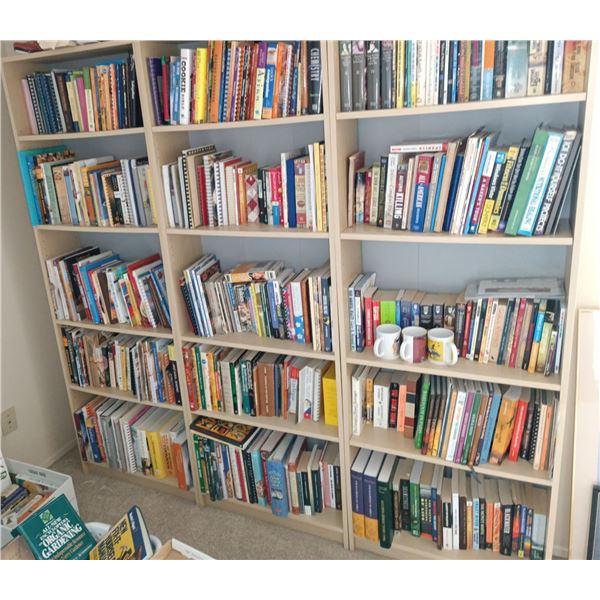 Three Tall Bookshelves  Contents NOT included 30"w x 17"d x 77" tall