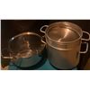 Image 10 : Beautiful Pots & Pans Very Large Some Small, Strainers Measuring Cups & More
