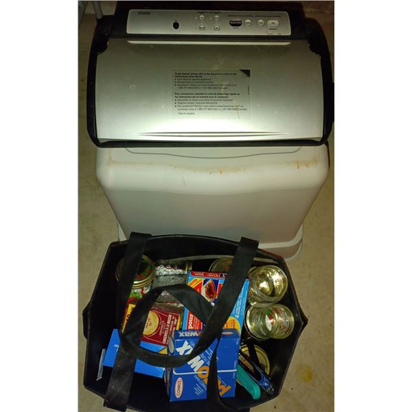 Food Saver Sealer  Model#: V2490 W/ Assorted Canning Supplies & Jars