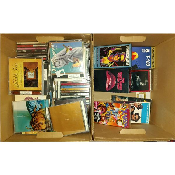 Collection Of Vintage VHS & CDs